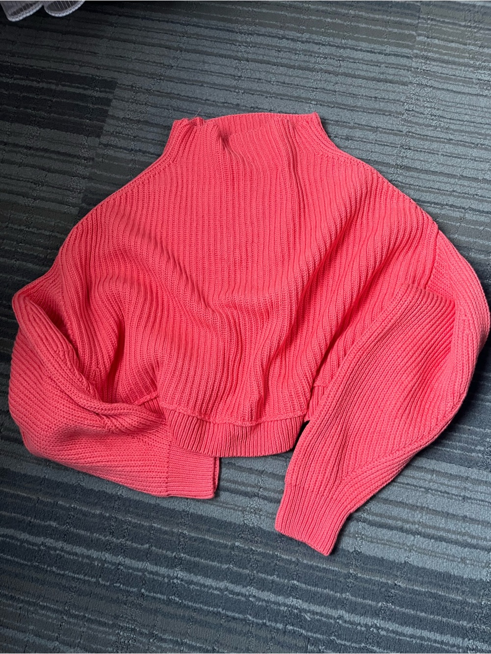 Free People Coral Ribbed oversized Turtleneck Sweater